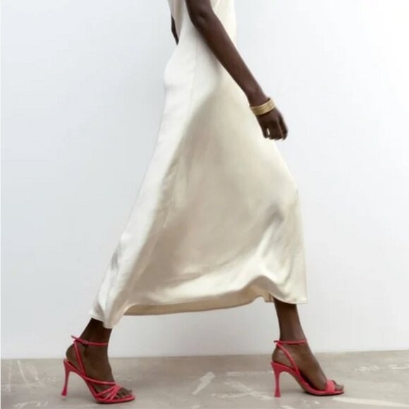 Zara High Heeled Strap Sandals in Watermelon size 38 EU / 7.5-8 US - Picture 5 of 10